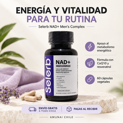 "Selerb Men NAD" Más Energía, Mayor Enfoque y Menos Estrés